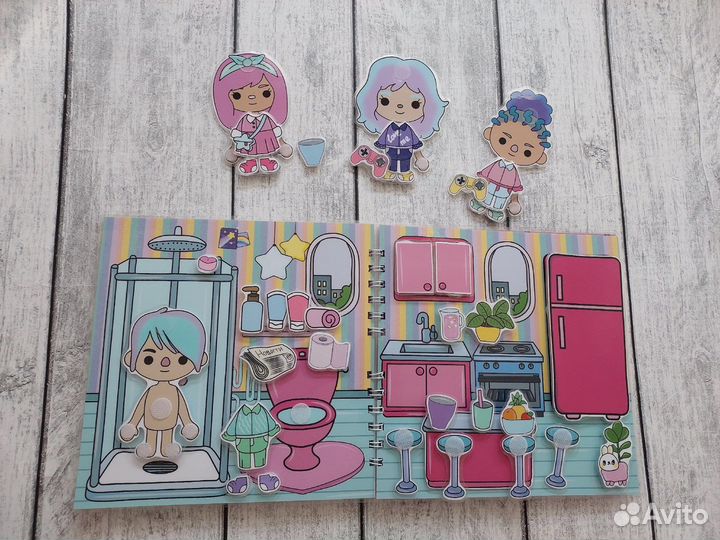 Игры на липучках Тока Бока Неоновый домик