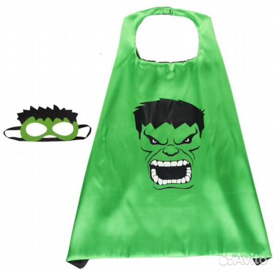 Новогодний костюм плащ маска Халк