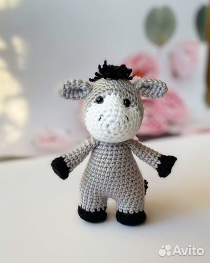 Ёжик/слоник/бегемотик/ослик. Вязаная игрушка