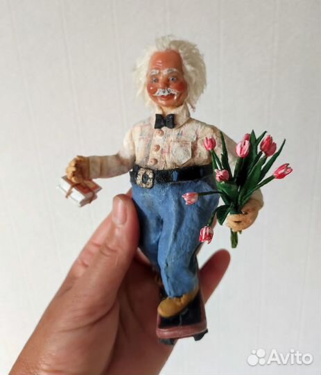 Ватная елочная игрушка 