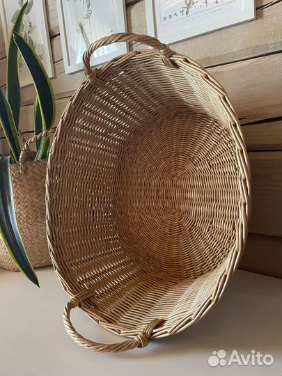 Корзина плетеная бельевая