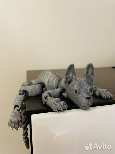 Кот сфинкс подвижный 3Д печать
