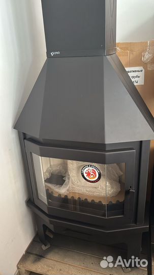 Печь камин на дровах чугунная