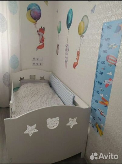 Детская кровать от 3 лет с бортиками