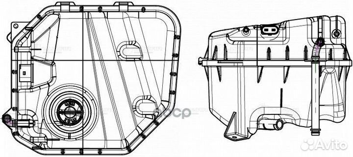 Бачок расширительный охл. жидкости для а/м VW