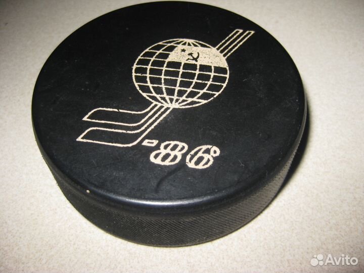 Шайба хоккейная, чм 1986 год