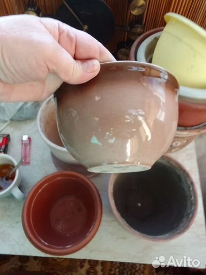 Горшки цветочные 8 шт и 3 ствола