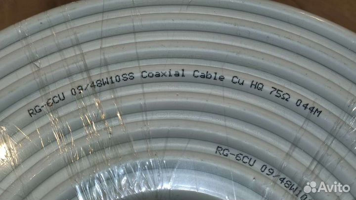 Медный коаксиальный тв кабель RG6 Cu (75 Ом)