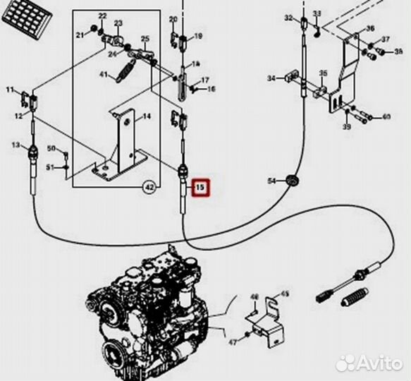 Трос педали газа F31/12015 HMK Hidromek