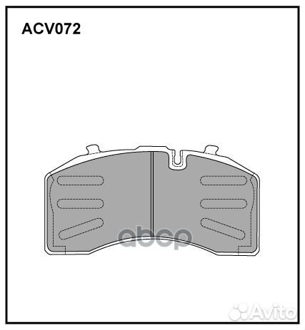Колодки тормозные дисковые WVA (29158) HCV ACV0