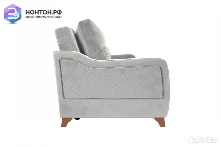 Диван книжка Дуглас 3-х местный светло-серый