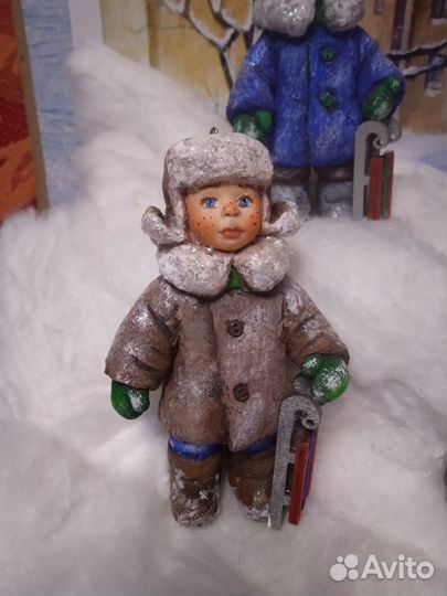 Ватные ёлочные игрушки 