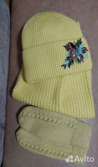 Шапка,снуд,рукавички новое