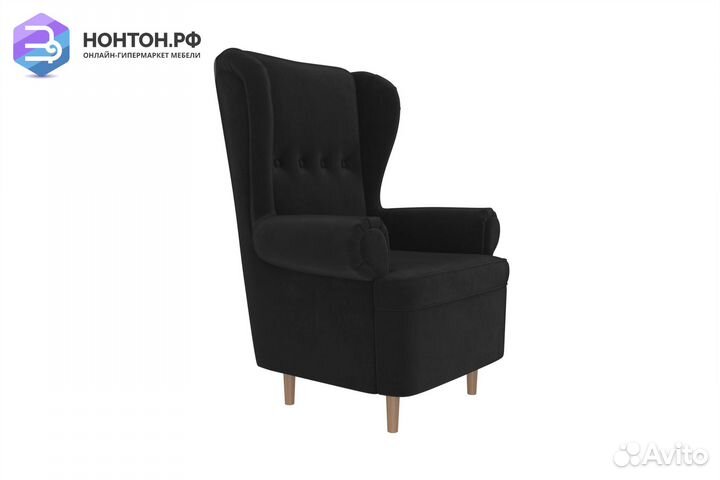 Кресло Торин велюр черный