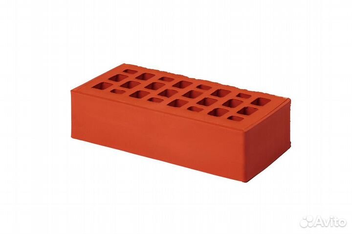 Кирпич облицовочный Красный Гладкий нф 1,0