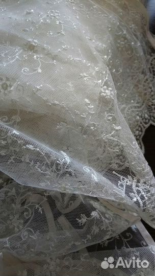 Бортики в кроватку с кружевом, балдахин(полный ком