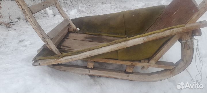 Детские санки деревянные