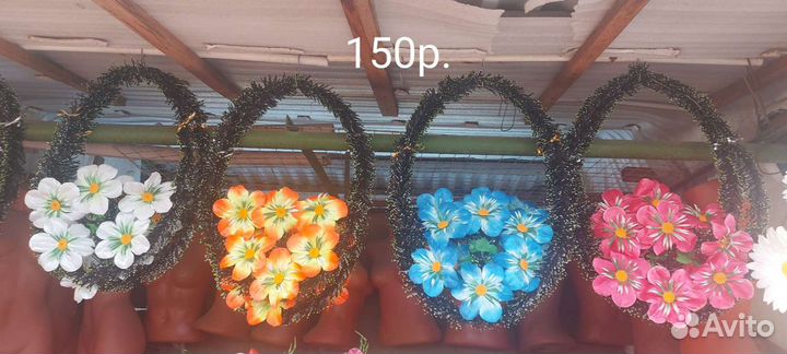 Цветы, венки, корзины, полянки