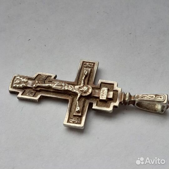 Винтажный крестик серебро