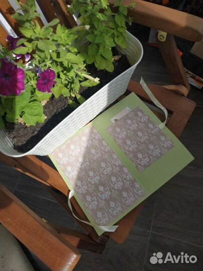 Открытка подарочная на заказ с вышивкой