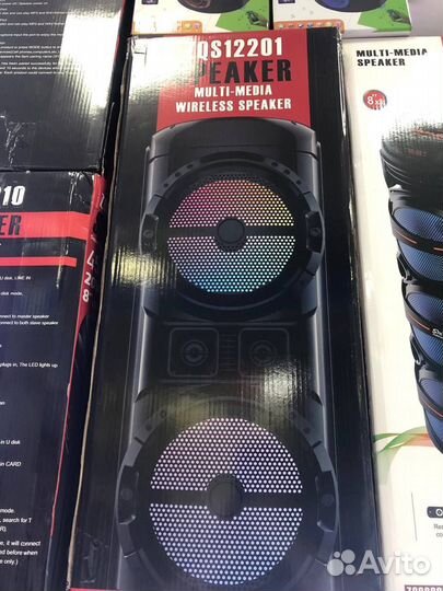 Портативные напольные колонки в ассортименте