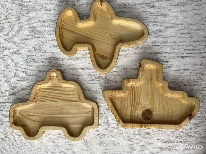 Детские тарелочки из дерева