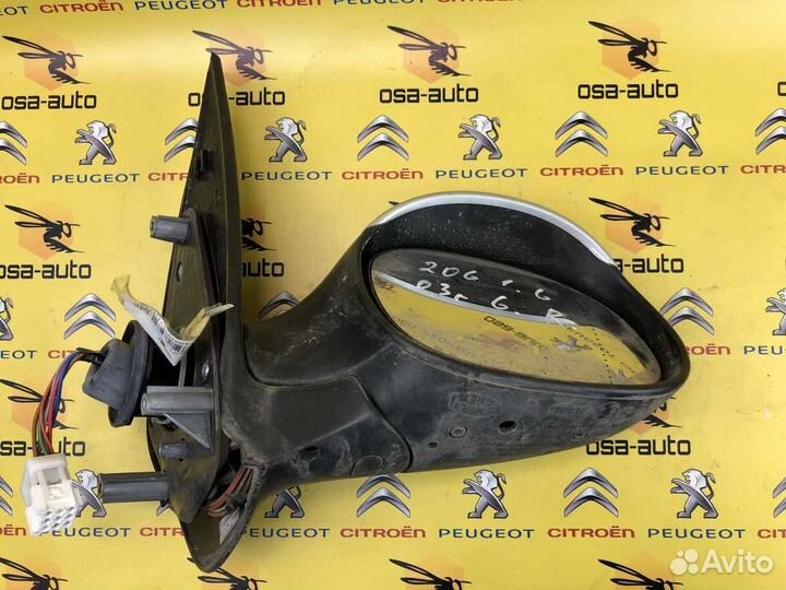 Зеркало правое электрическое peugeot 206