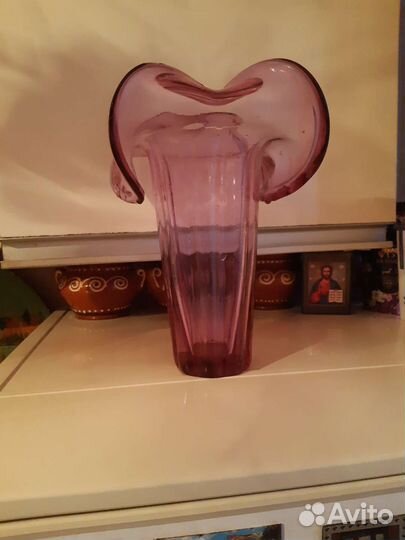 Ваза для цветов стекло СССР