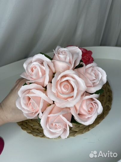 Букет из мыльных роз цветы из мыла