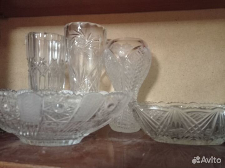 Ваза хрустальная