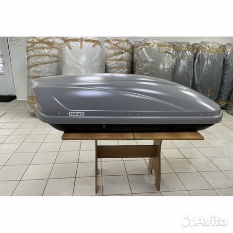 Автобокс Voyage 440л 175см Серый текстурный