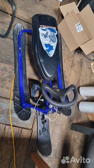 Снегокат Snowstorm Pro Медведь синий