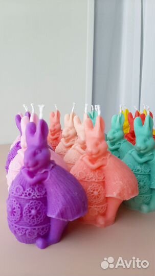 Свечи ручной работы кролик на подарок