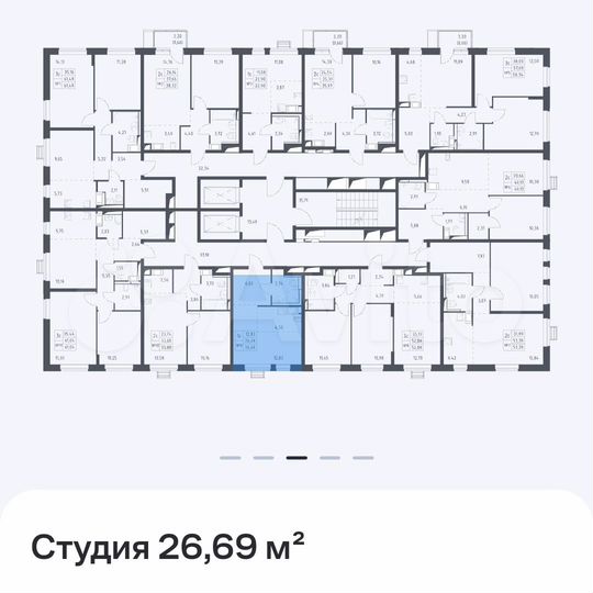 Квартира-студия, 26,7 м², 8/17 эт.