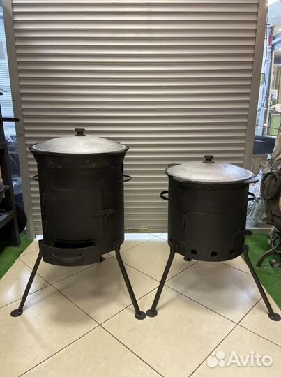 Очаг для казана с дверцей