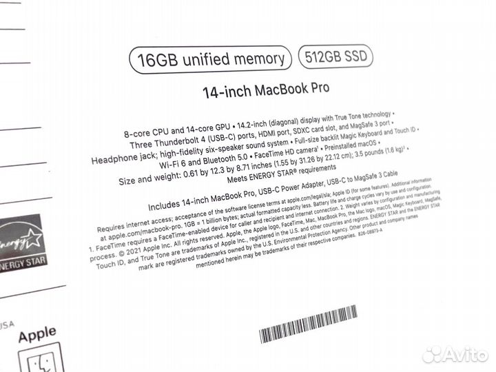 MacBook Pro 14’ (2021) M1 Pro 16/512Gb Silver