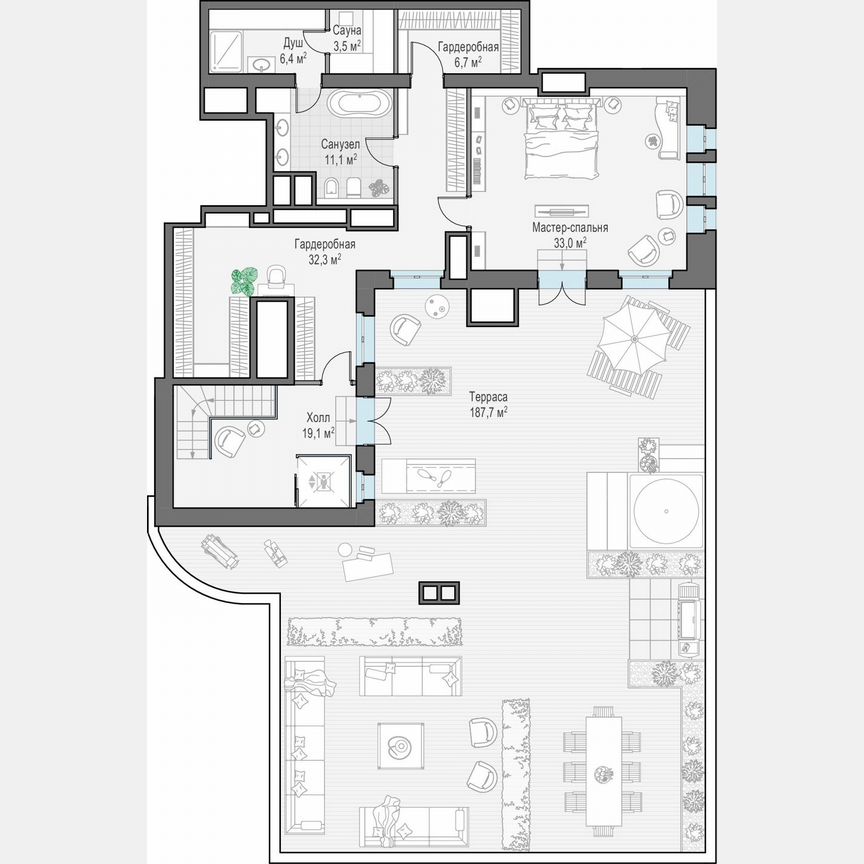6-к. квартира, 376 м², 6/6 эт.