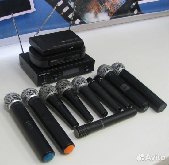 Микрофоны Shure Вокальные Pro 9шт Радио и XLR