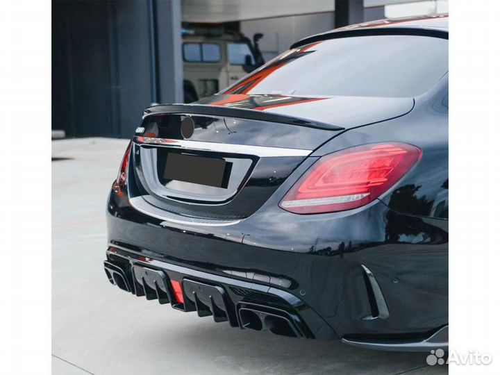 Диффузор в стиле Brabus на Mercedes C W205