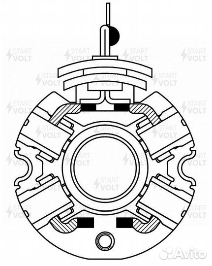 Узел щеточный стартера для а м hyundai solaris ii
