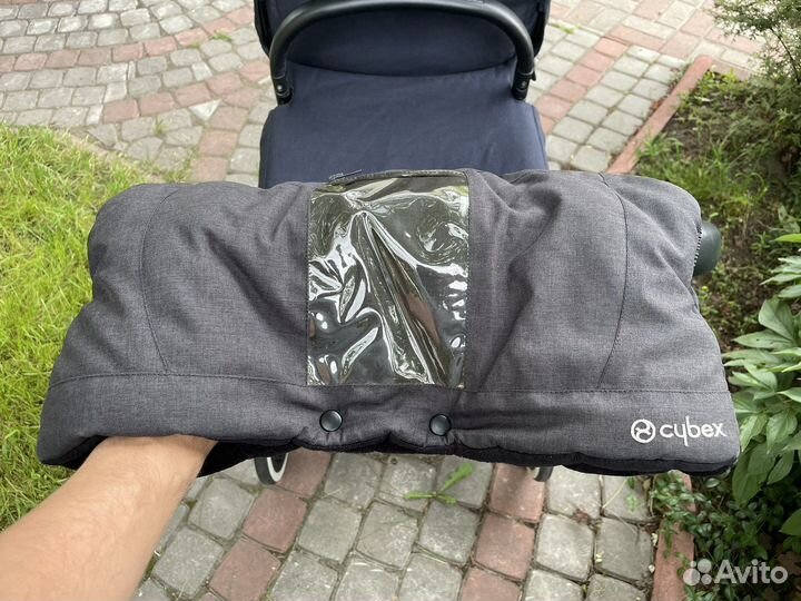 Коляска cybex priam lux midnight blue-navy 2 в 1