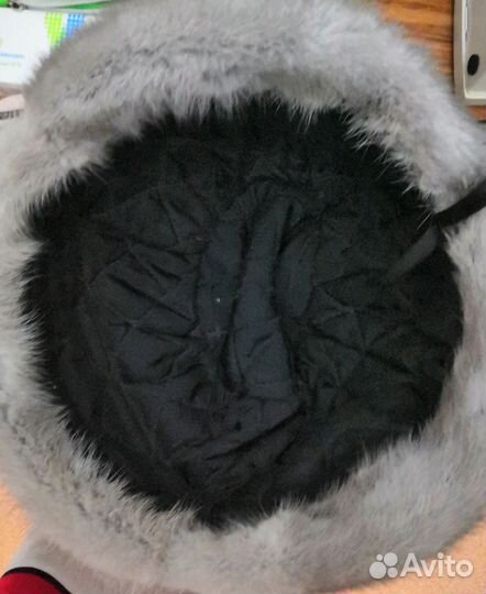 Шапка ушанка норковая женская,формовка,раз.55-56