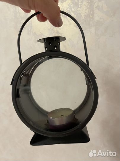 Подсвечник Японский фонарь стекло металл