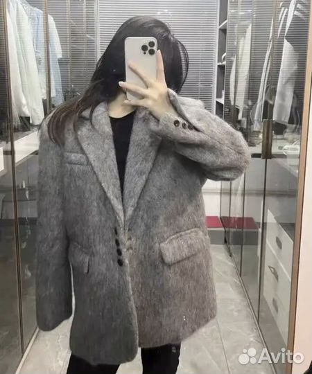 Пиджак пальто шерстяной блейзер