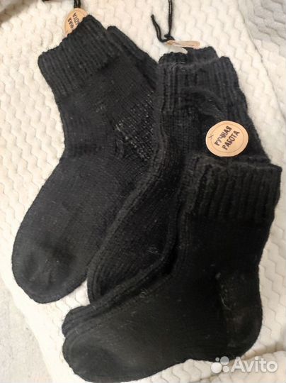 Носки мужские шерстяные ручная работа