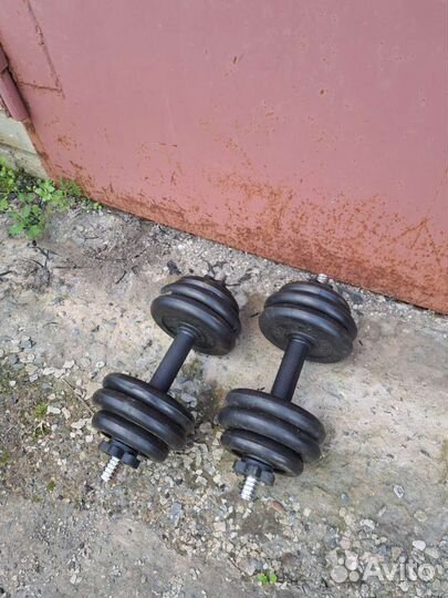 Гантели бу 2 шт по 15 кг