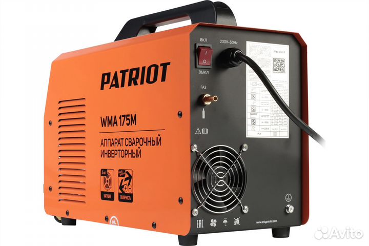 Полуавтомат сварочный инверторный patriot WMA 175M