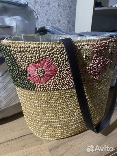 Сумка пляжная плетеная