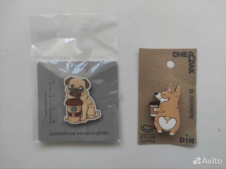 Деревянные значки