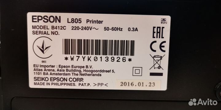 Фотопринтер Epson L805 wifi